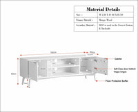 Bengaluru Solid Wood TV Cabinet Two Door - Tv Cabinet - Furniselan