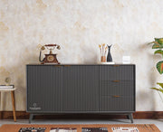 Bengaluru Solid Wood Two Door and Three Drawer Sideboard Cabinet