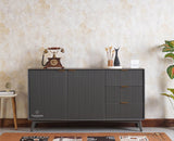 Bengaluru Solid Wood Two Door and Three Drawer Sideboard Cabinet