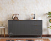 Bengaluru Solid Wood Two Door and Three Drawer Sideboard Cabinet - Sideboard - FurniselanFurniselan