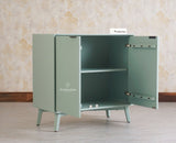 Bengaluru Solid Wood Two Door Cabinet Sideboard - Sideboard - Furniselan Silt Green