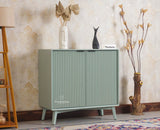Bengaluru Solid Wood Two Door Cabinet Sideboard - Sideboard - Furniselan Silt Green