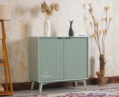Bengaluru Solid Wood Two Door Cabinet Sideboard - Sideboard - Furniselan Silt Green