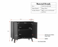 Bengaluru Solid Wood Two Door Cabinet Sideboard - Sideboard - Furniselan