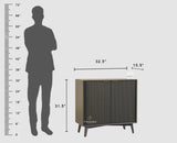 Bengaluru Solid Wood Two Door Cabinet Sideboard - Sideboard - Furniselan-Slate-Grey