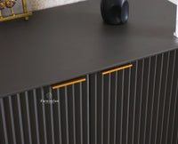 Bengaluru Solid Wood Two Door Cabinet Sideboard - Sideboard - Furniselan-Slate-Grey