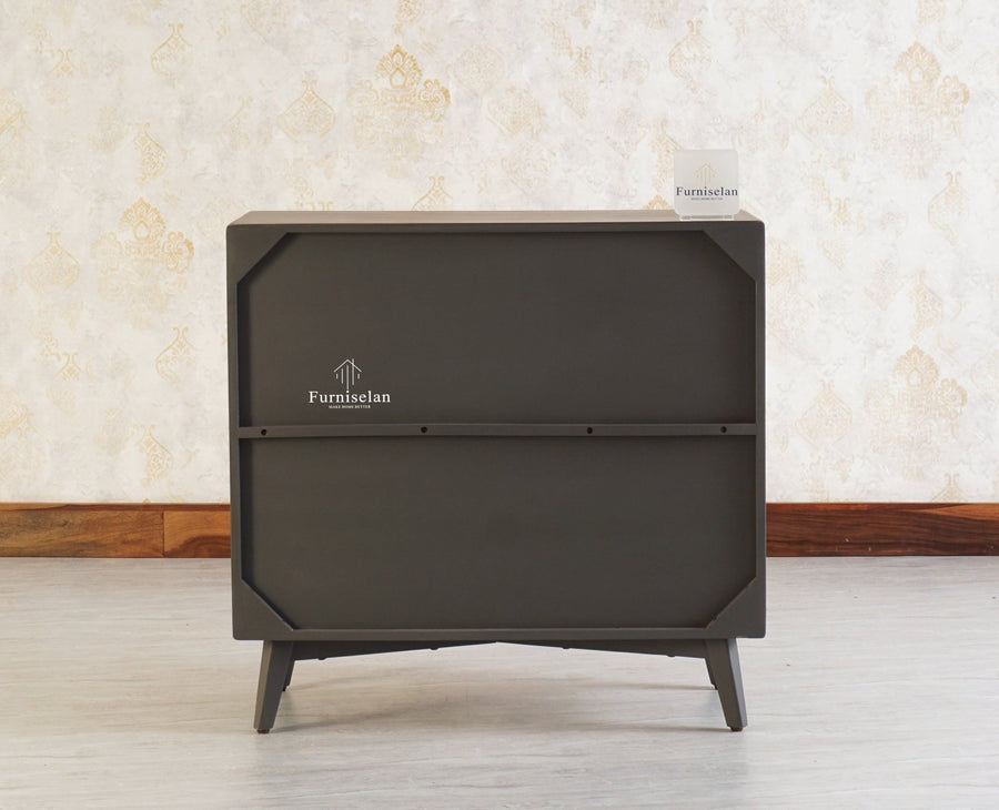 Bengaluru Solid Wood Two Door Cabinet Sideboard - Sideboard - Furniselan-Slate-Grey