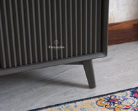 Bengaluru Solid Wood Two Door Cabinet Sideboard - Sideboard - Furniselan-Slate-Grey