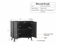 Bengaluru Solid Wood Two Door Cabinet Sideboard - Sideboard - Furniselan