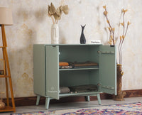 Bengaluru Solid Wood Two Door Cabinet Sideboard - Sideboard - Furniselan