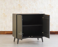 Bengaluru Solid Wood Two Door Cabinet Sideboard - Sideboard - Furniselan-Slate-Grey