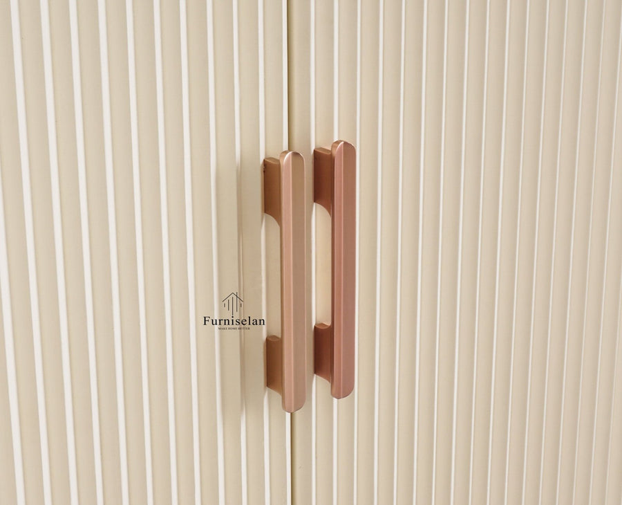Bengaluru Solid Wood Two Door Wardrobe - Wardrobes & Cabinets - Furniselan - Frosty White
