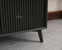Bengaluru Solid Wood Two Door Wardrobe - Wardrobes & Cabinets - Furniselan Slate-Grey