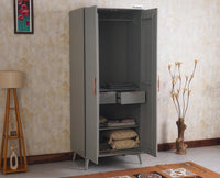 Bengaluru Solid Wood Two Door Wardrobe - Wardrobes & Cabinets - Furniselan