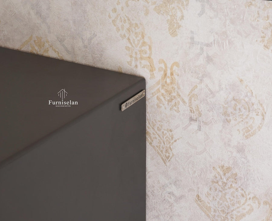 Bengaluru Solid Wood Two Door Wardrobe - Wardrobes & Cabinets - Furniselan - Slate Grey

