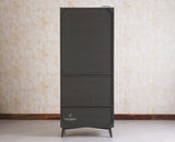 Bengaluru Solid Wood Two Door Wardrobe - Wardrobes & Cabinets - Furniselan - Slate Grey
