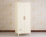 Bengaluru Solid Wood Two Door Wardrobe - Wardrobes & Cabinets - Furniselan - Frosty White
