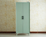 Bengaluru Solid Wood Two Door Wardrobe Furniselan silt green