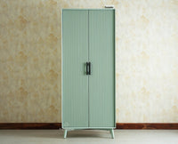 Bengaluru Solid Wood Two Door Wardrobe Furniselan silt green