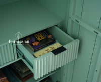Bengaluru Solid Wood Two Door Wardrobe Furniselan silt green