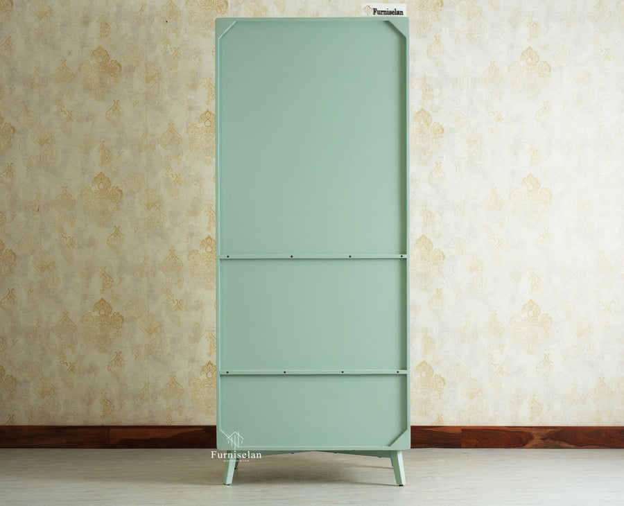 Bengaluru Solid Wood Two Door Wardrobe Furniselan silt green