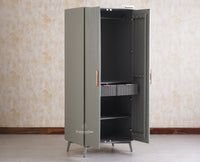 Bengaluru Solid Wood Two Door Wardrobe - Wardrobes & Cabinets - Furniselan