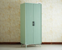 Bengaluru Solid Wood Two Door Wardrobe Furniselan silt green