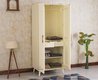 Bengaluru Solid Wood Two Door Wardrobe - Wardrobes & Cabinets - Furniselan