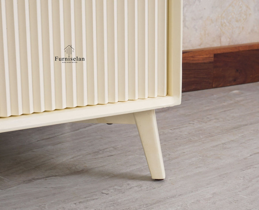 Bengaluru Solid Wood Two Door Wardrobe - Wardrobes & Cabinets - Furniselan - Frosty White
