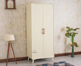 Bengaluru Solid Wood Two Door Wardrobe - Wardrobes & Cabinets - Furniselan - Frosty White

