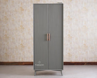 Bengaluru Solid Wood Two Door Wardrobe - Wardrobes & Cabinets - Furniselan