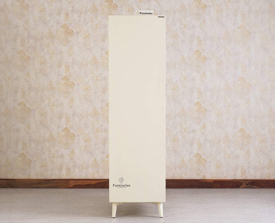 Bengaluru Solid Wood Two Door Wardrobe - Wardrobes & Cabinets - Furniselan - Frosty White
