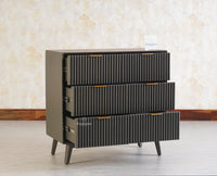Bengaluru Solid Wood Wide Six Drawer Chest of Drawers - Sideboard - Furniselan Slate-Grey