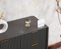 Bengaluru Solid Wood Wide Six Drawer Chest of Drawers - Sideboard - Furniselan Slate-Grey