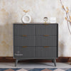 Bengaluru Solid Wood Wide Six Drawer Chest of Drawers - Sideboard - Furniselan Slate-Grey