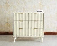 Bengaluru Solid Wood Wide Six Drawer Chest of Drawers Furniselan Frosty White