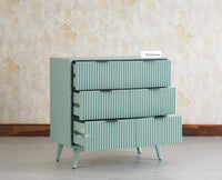 Bengaluru Solid Wood Wide Six Drawer Chest of Drawers - Sideboard - Furniselan