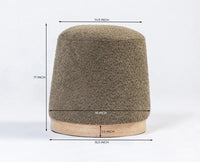Bennie Joy PlyWood Pouf- Cotton  – Solid Wood Modern Dining Chair for Home & Restaurant Grey