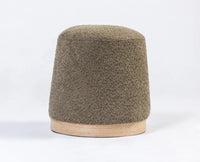 Bennie Joy PlyWood Pouf- Cotton  – Solid Wood Modern Dining Chair for Home & Restaurant Green