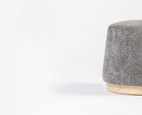Bennie Joy PlyWood Pouf- Cotton  – Solid Wood Modern Dining Chair for Home & Restaurant Grey