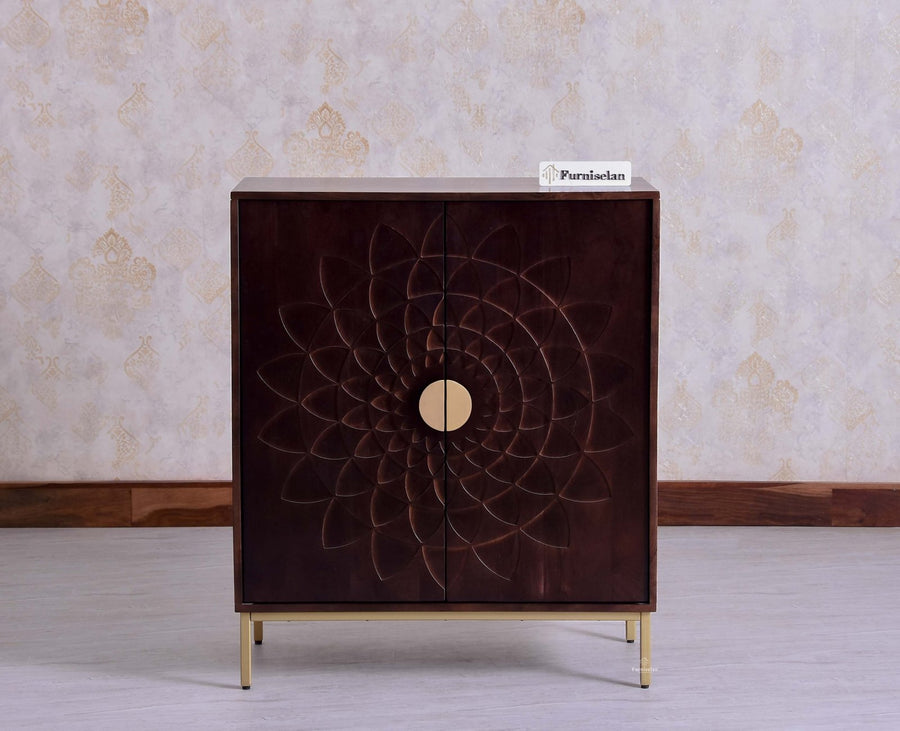 Berlin Wooden Two Door Cabinet - Sideboard - Furniselan Grey Finish