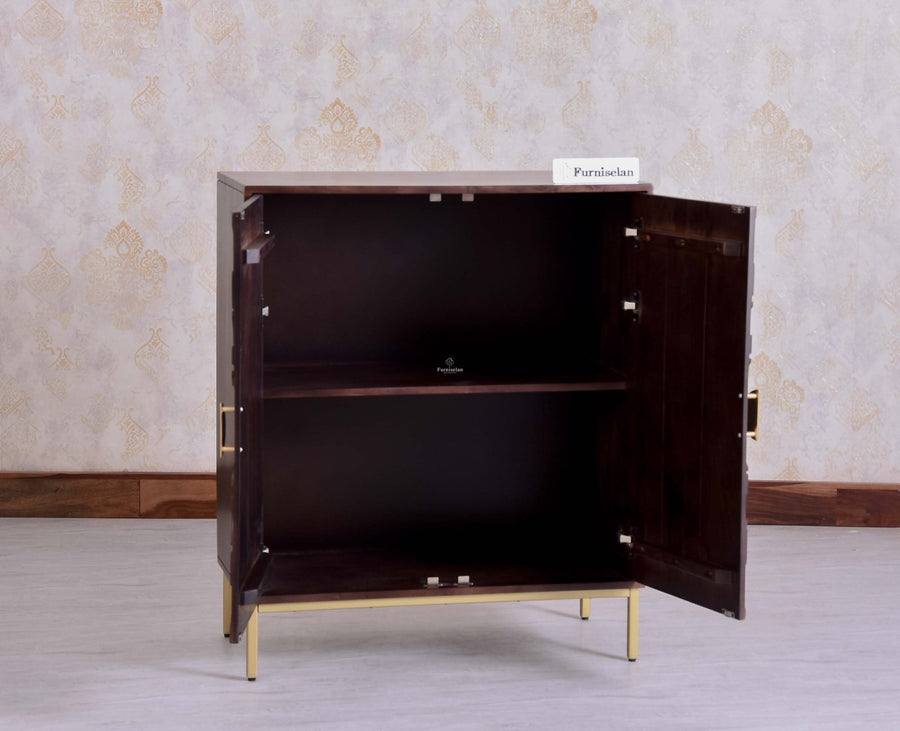 Berlin Wooden Two Door Cabinet - Sideboard - Furniselan Grey Finish