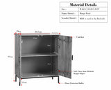 Berlin Wooden Two Door Cabinet - Sideboard - Furniselan Grey Finish