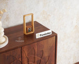 Berlin Wooden Two Door Cabinet Furniselan - Brown Finish