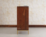 Berlin Wooden Two Door Cabinet Furniselan - Brown Finish