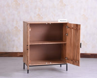 Berlin Wooden Two Door Cabinet - Sideboard - Furniselan Natural Finish