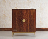 Berlin Wooden Two Door Cabinet Furniselan - Brown Finish