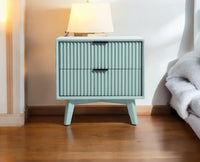 Bhopal Solid Wood Bedside Table Furniselan silt-green