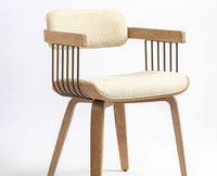 Blonde Wooden Dining Chair – Solid Wood Modern Dining Chair for Home & Restaurant Light Beige