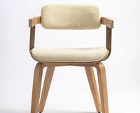 Blonde Wooden Dining Chair – Solid Wood Modern Dining Chair for Home & Restaurant Light Beige
